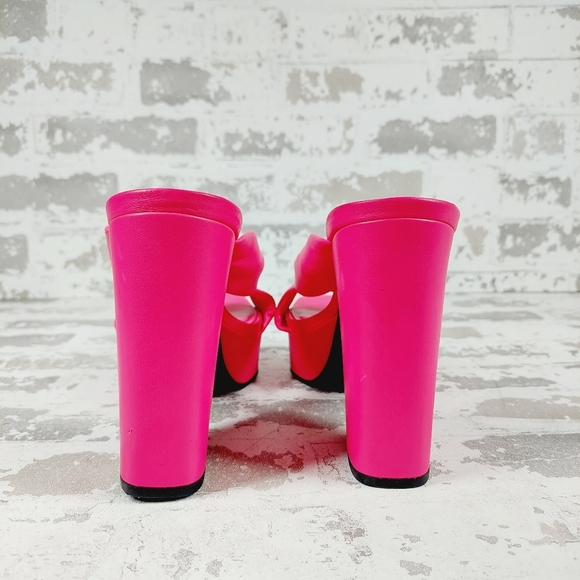 NEW Open Edit Kaia Platform High Chunky Block Heel Slip On Wedge Sandals M304 - Picture 6 of 15